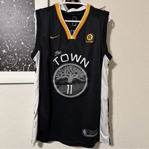 Klay Thompson Warriors Authentic City Black Jersey The Town Nike